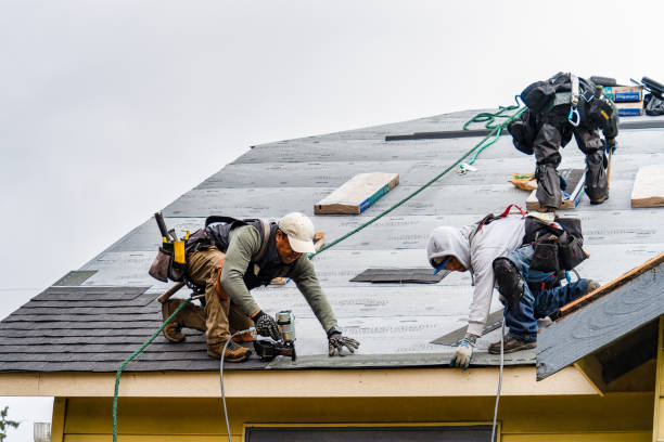 Professional Roof Installation technician working in Wareham, MA